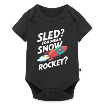 Luge Neige Luge Sport d’hiver Winter Outdood - Body à manches courtes Premium Bébé - noir - Devant