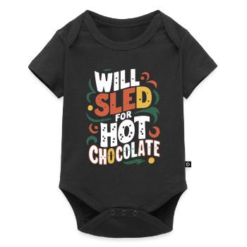Sledding Snow Sled Winter Sport Winter Outdood - Baby Premium short-sleeve bodysuit - black - Front