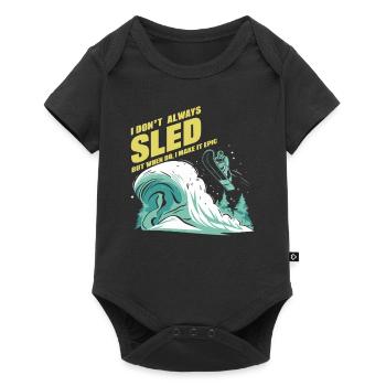 Sledding Snow Sled Winter Sport Winter Outdood - Baby Premium short-sleeve bodysuit - black - Front