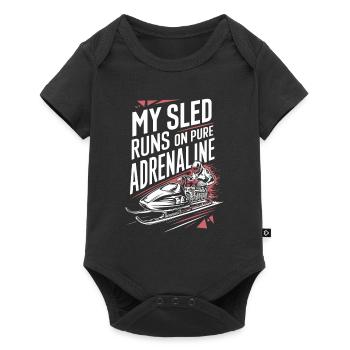 Luge Neige Luge Sport d’hiver Winter Outdood - Body à manches courtes Premium Bébé - noir - Devant