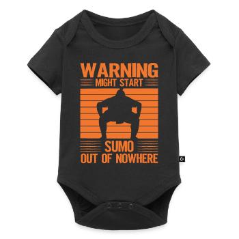 L’avertissement pourrait déclencher le sumo de nulle part - Body à manches courtes Premium Bébé - noir - Devant