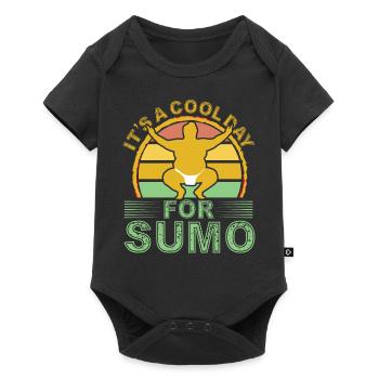 It's a cool day for Sumo - Baby Premium short-sleeve bodysuit - black - Front