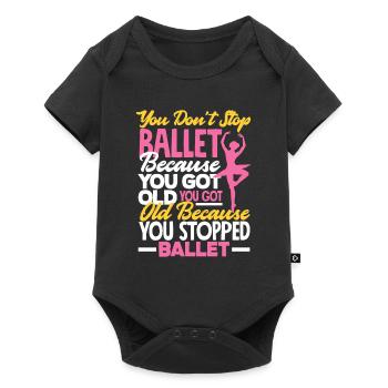Süßes Ballerina Ballettänzerin Geschenk - Baby Premium Kurzarmbody - Schwarz - Vorne