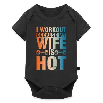 Fitnessstudio Gym Training Sport Motivation - Baby Premium short-sleeve bodysuit - black - Front