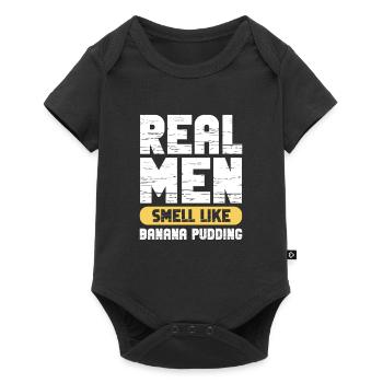 Real Men Smell Like Banana Pudding - Baby Premium short-sleeve bodysuit - black - Front