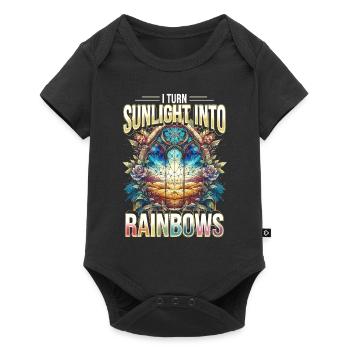 Stained Glass Turn Sunlight Into Rainbows - Baby Premium short-sleeve bodysuit - black - Front
