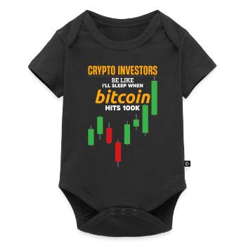 Les investisseurs en crypto-monnaies se disent : je dormirai quand le bitcoin - Body à manches courtes Premium Bébé - noir - Devant