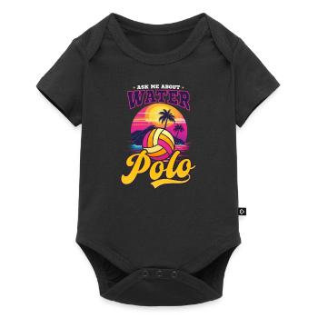 Water-polo Posez-moi des questions sur le water-polo - Body à manches courtes Premium Bébé - noir - Devant