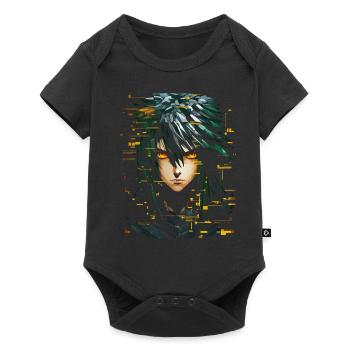 Anime Men Pixel Art Graphics Fantasy Anime - Baby Premium short-sleeve bodysuit - black - Front