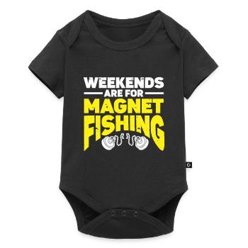 Magnet fishing - Baby Premium short-sleeve bodysuit - black - Front
