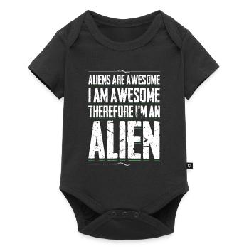 Les extraterrestres sont géniaux Je suis génial Drôle Humour extraterrestre - Body à manches courtes Premium Bébé - noir - Devant