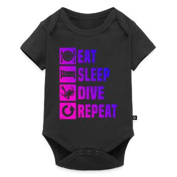 Free Dive Scuba Taucher Damen Taucher Tauchen - Baby Premium Kurzarmbody - Schwarz - Vorne