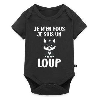 Humour loup - Body à manches courtes Premium Bébé - noir - Devant
