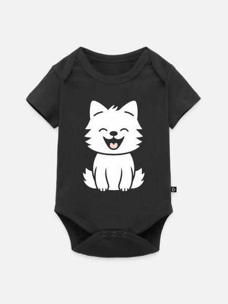 Wolf - Baby Premium Kurzarmbody - Schwarz