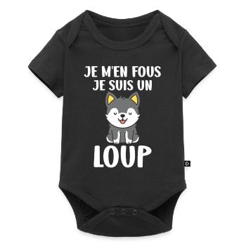 Humour loup - Body à manches courtes Premium Bébé - noir - Devant