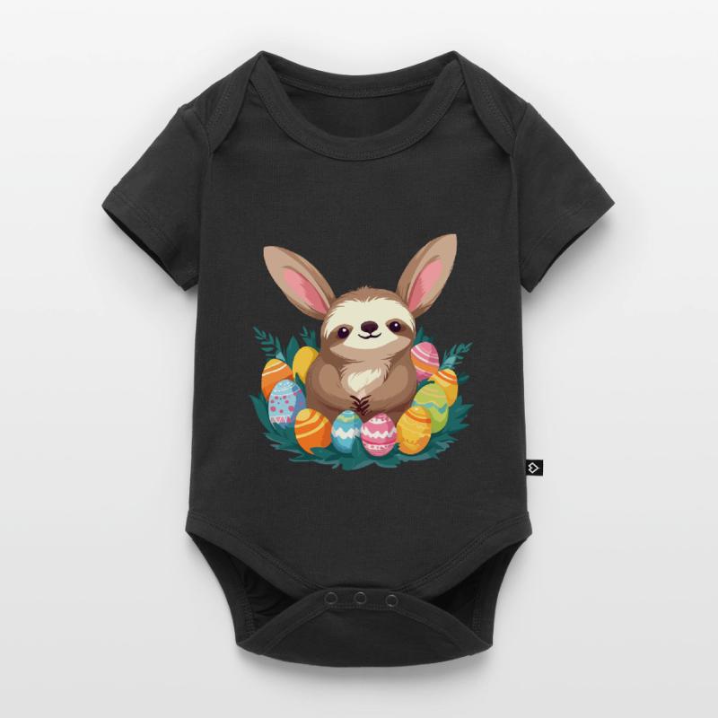 Funny Sloth Easter Bunny Iconic Easter Baby Premium short-sleeve bodysuit