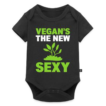 Lustige Veganer Vegan Aktivist - Baby Premium Kurzarmbody - Schwarz - Vorne