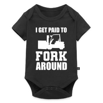 I Get Paid To Fork Around Gabelstaplerfahrer - Baby Premium Kurzarmbody - Schwarz - Vorne