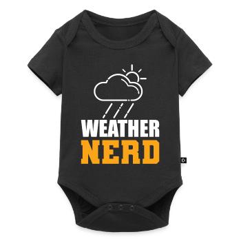 Weather Nerd Klimaforscher - Baby Premium Kurzarmbody - Schwarz - Vorne