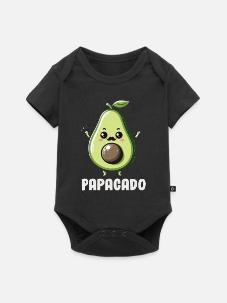 Avocado Guacamole Vegan Geschenk - Baby Premium Kurzarmbody - Schwarz