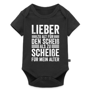 Too old for that shit - Baby Premium short-sleeve bodysuit - black - Front