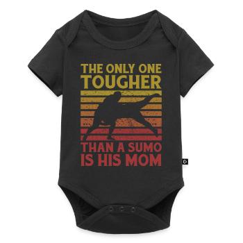 The only one tougher than a Sumo is his Mom - Baby Premium short-sleeve bodysuit - black - Front