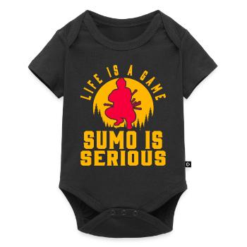 Life is a Game Sumo is serious - Baby Premium short-sleeve bodysuit - black - Front
