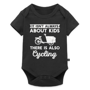 Cargo Bike Parents Bicycle Cargobike - Baby Premium short-sleeve bodysuit - black - Front