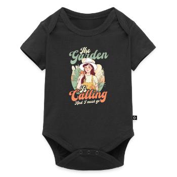 Landschaftsgärtner Gartenarbeit - Baby Premium Kurzarmbody - Schwarz - Vorne