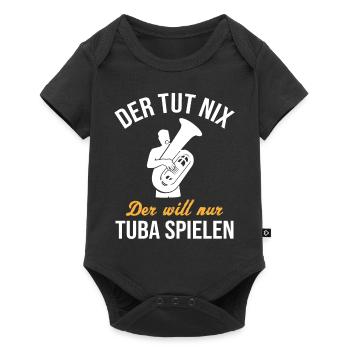Harmless Tuba Player Music Fan Gift - Baby Premium short-sleeve bodysuit - black - Front