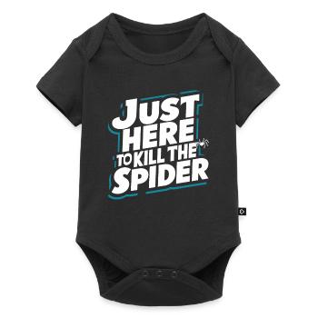 Funny Arachnophobia Awareness, Spider Phobia - Baby Premium short-sleeve bodysuit - black - Front