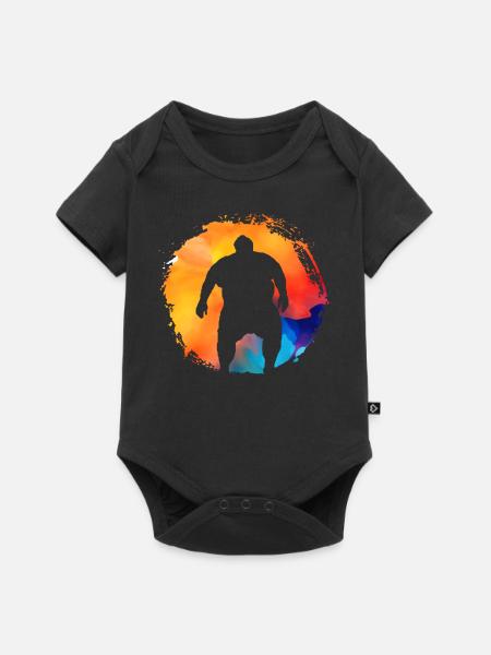 Sumo retro - Baby Premium Kurzarmbody - Schwarz