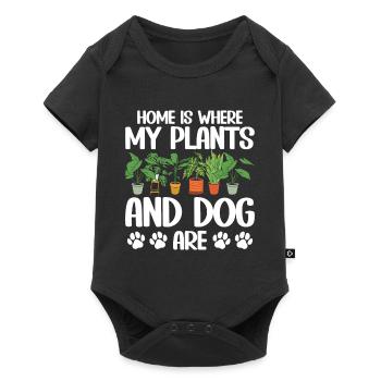 Plants, Dog Lover, Garden Gardener, Gardener - Baby Premium short-sleeve bodysuit - black - Front