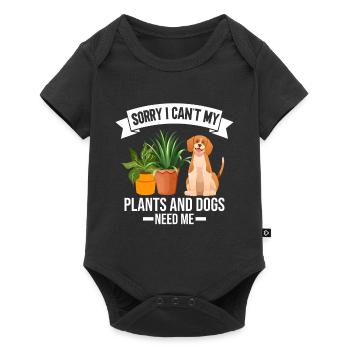 Plants, Dog Lover, Garden Gardener, Gardener - Baby Premium short-sleeve bodysuit - black - Front