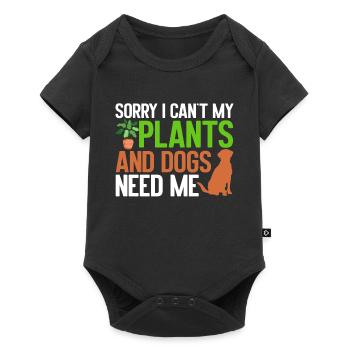 Plants, Dog Lover, Garden Gardener, Gardener - Baby Premium short-sleeve bodysuit - black - Front