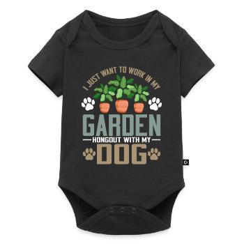 Plants, Dog Lover, Garden Gardener, Gardener - Baby Premium short-sleeve bodysuit - black - Front