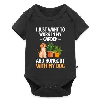 Plants, Dog Lover, Garden Gardener, Gardener - Baby Premium short-sleeve bodysuit - black - Front