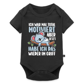 I used to be totally motivated Koala - Baby Premium short-sleeve bodysuit - black - Front