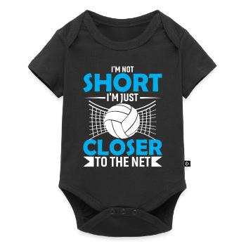 Je ne suis pas petit, je suis juste plus proche du filet. - Body à manches courtes Premium Bébé - noir - Devant