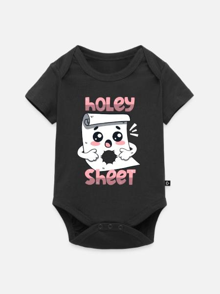 Holey Sheet - Baby Premium Kurzarmbody - Schwarz
