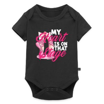 Süßes Ballerina Ballettänzerin Geschenk - Baby Premium Kurzarmbody - Schwarz - Vorne