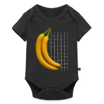 Banana Art Geometric Graphic Motif Banana - Baby Premium short-sleeve bodysuit - black - Front