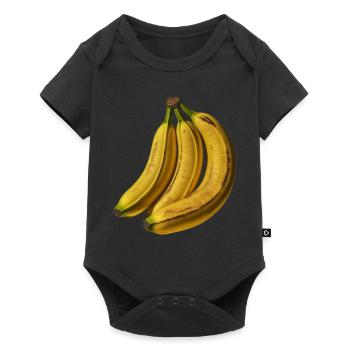 Banana Fruit Artwork Graphic Motif Banana - Baby Premium short-sleeve bodysuit - black - Front