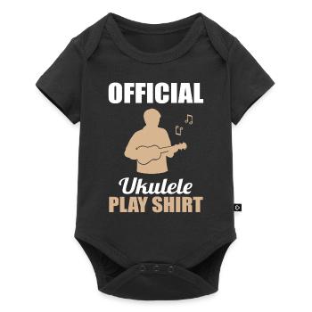 Official Ukulele Playing Shirt Melody - Baby Premium short-sleeve bodysuit - black - Front