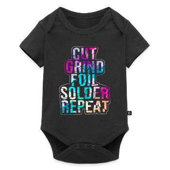Glass Painter Artist Glass Painter Mosaic Glass - Baby Premium short-sleeve bodysuit - black - Front