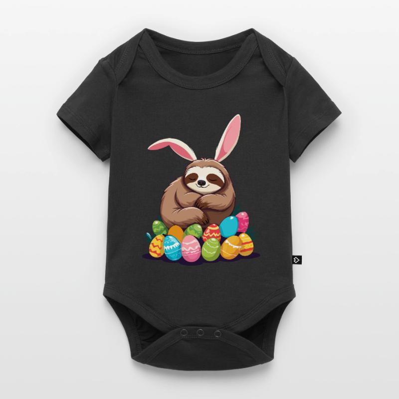Funny Sloth Easter Bunny Iconic Easter Baby Premium short-sleeve bodysuit
