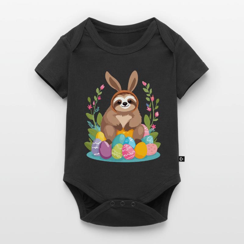 Funny Sloth Easter Bunny Iconic Easter Baby Premium short-sleeve bodysuit