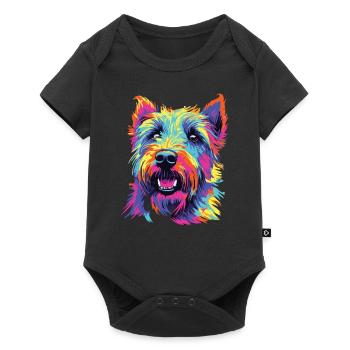 Watercolor Colorful Irish Glen Of Imaal - Baby Premium short-sleeve bodysuit - black - Front