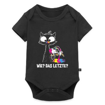 Comment le dernier chat mange les chats licornes - Body à manches courtes Premium Bébé - noir - Devant