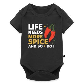 Amateur de cuisine épicée, chef des Chili Peppers - Body à manches courtes Premium Bébé - noir - Devant